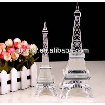 ¡Promoción !! Venta al por mayor Torre Eiffel cristalina para el recuerdo del regalo de boda